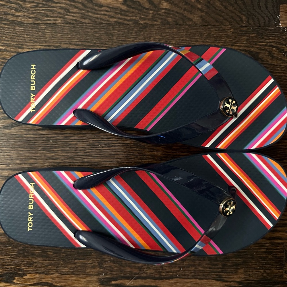 Tory Burch Platform Flip Flops, size 10